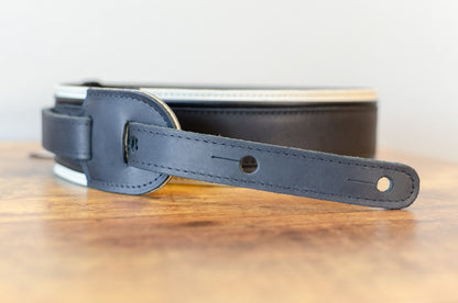 Taylor American Dream Leather Strap, White/Black, Taylor, 2.5"