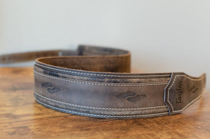new Taylor Element Guitar Strap Dark Brown Distressed Leather 2 5 haggertys 06