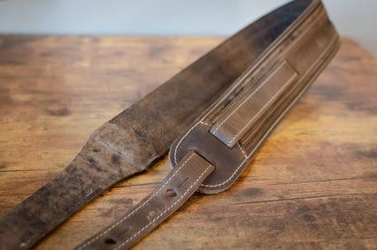 new Taylor Element Guitar Strap Dark Brown Distressed Leather 2 5 haggertys 13