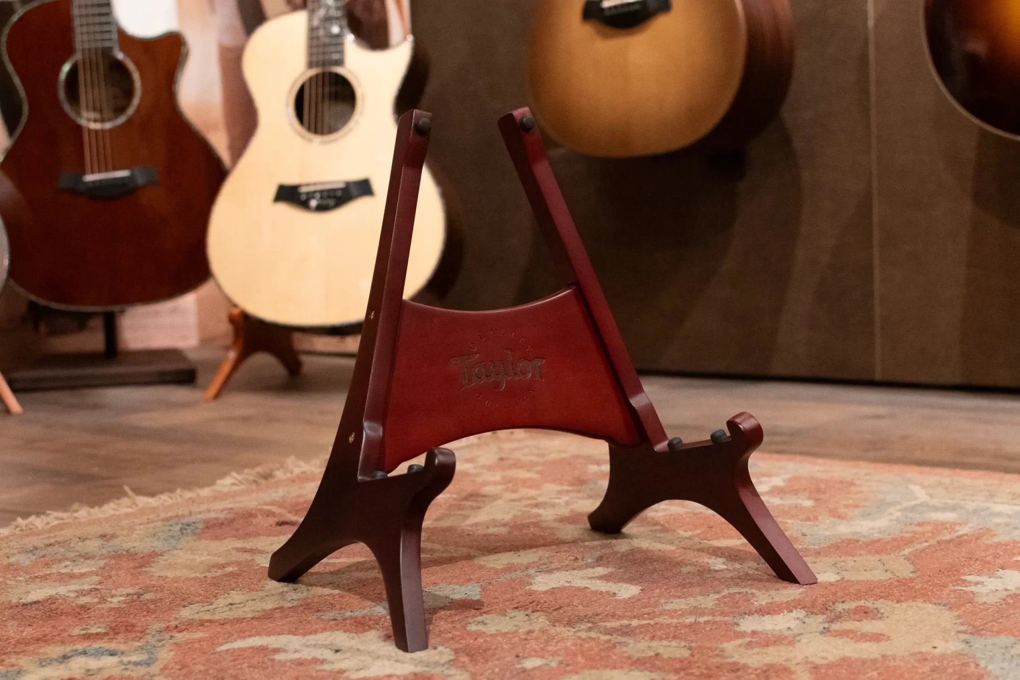 Taylor Guitar Stand - Mahogany, Dark Finish - Floor Model (Return Damaged)