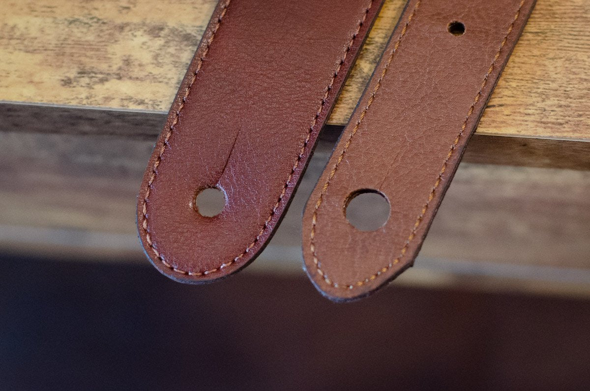 Taylor Strap Vegan Leather Guitar Strap - Medium Brown 2" (4201-20)