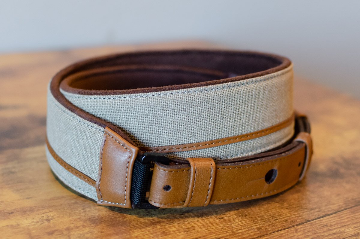 new Taylor Strap Vegan Leather Tan with Natural Textile Trim 2 5 haggertys 02