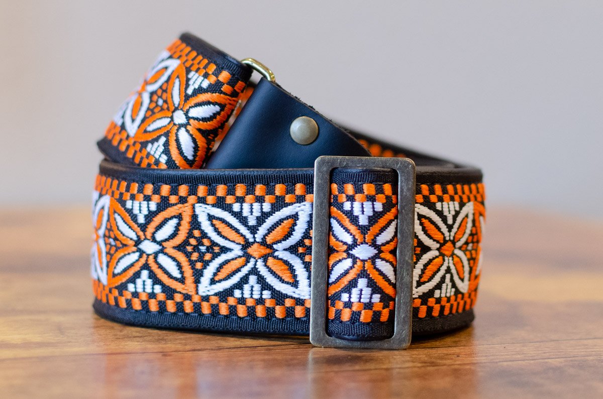 new The Orange Lily Guitar Strap haggertys 2