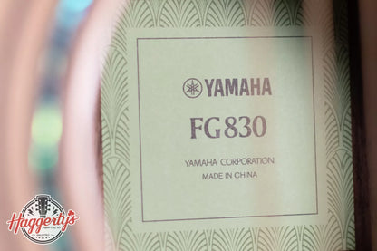 new Yamaha FG830 Small Body Acoustic Guitar Natural haggertys 13