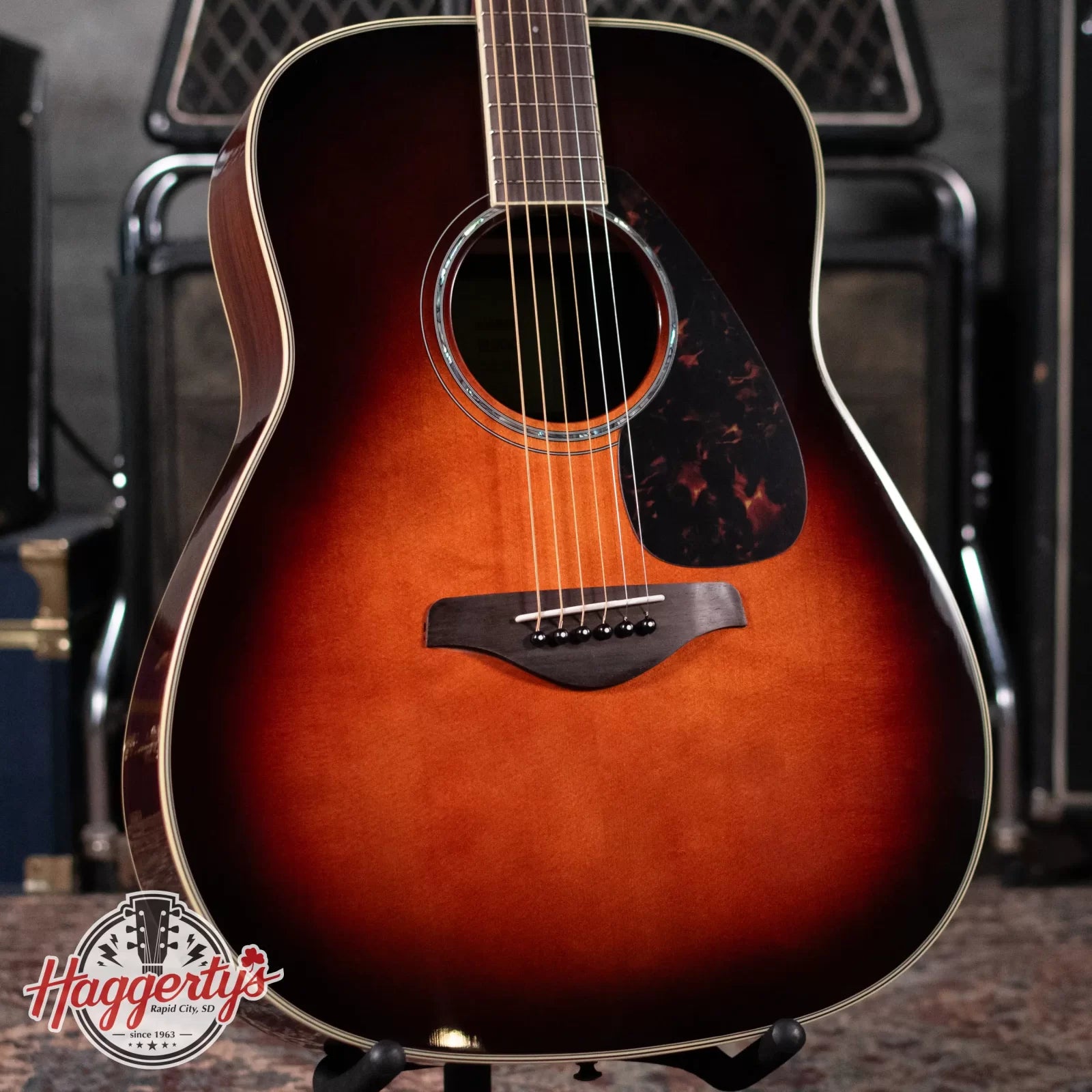 new Yamaha FG830 TBS Acoustic Guitar Tobacco Sun Burst haggertys 01