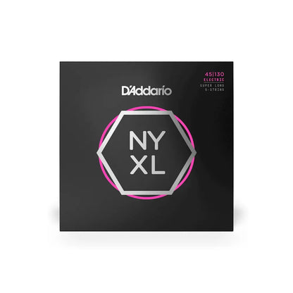 D'Addario NYXL45130SL Nickel Wound Bass Guitar Strings - .045-.130 Regular Light Super Long Scale 5-String