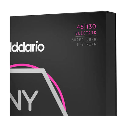 D'Addario NYXL45130SL Nickel Wound Bass Guitar Strings - .045-.130 Regular Light Super Long Scale 5-String